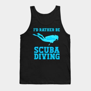 I'd Rather Be Scuba Diving Underwater Freediving Tank Top